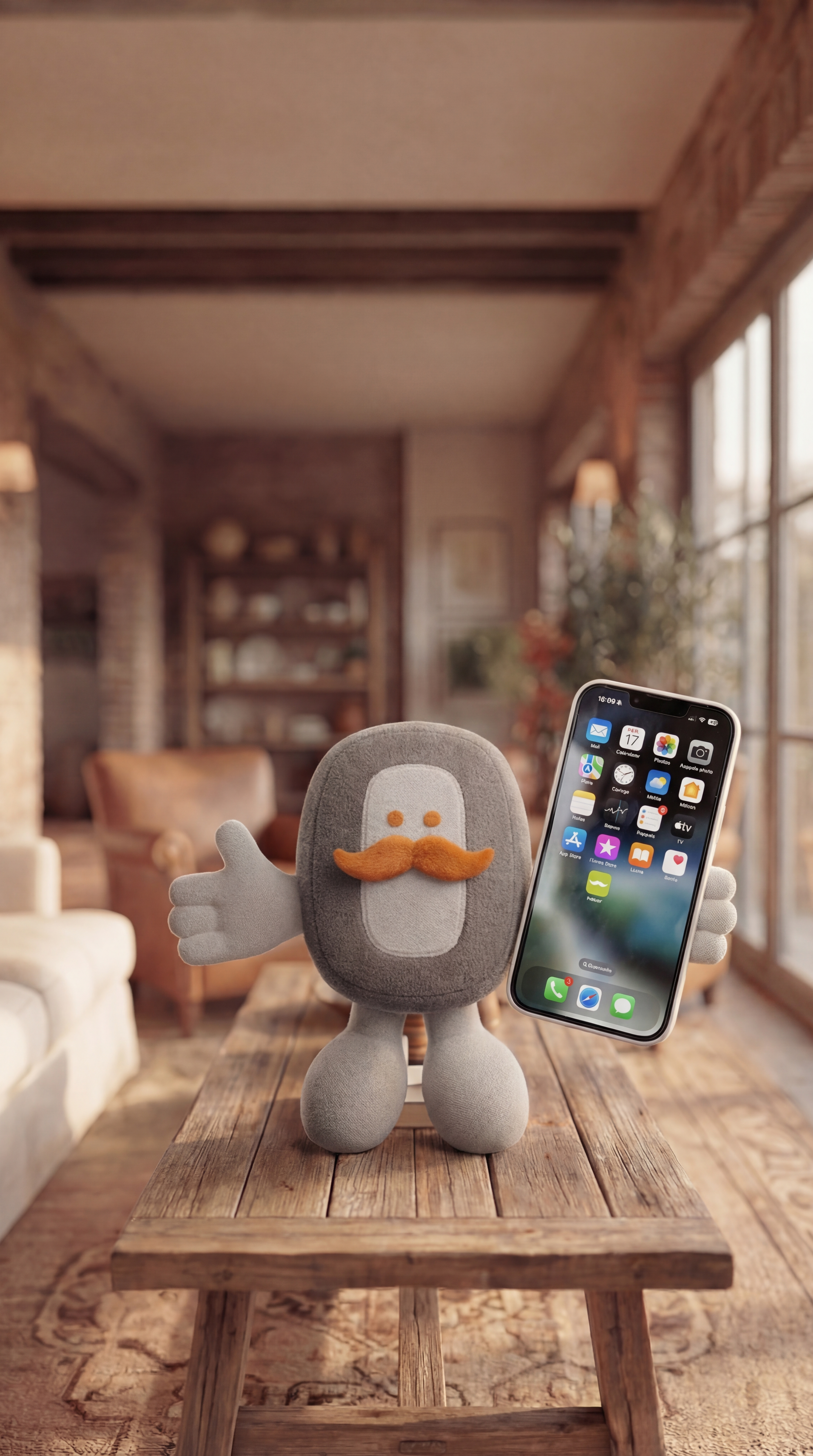 Transformation Avant/Après d'un salon par homestaging IA